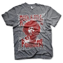 Jimi Hendrix - Rock 'n Roll Forever T-Shirt, Farbe: Dunkelgrau