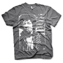 Jimi Hendrix Distressed T-Shirt, Farbe: Anthrazit