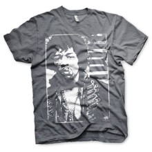 Jimi Hendrix Distressed T-Shirt, Farbe: Dunkelgrau