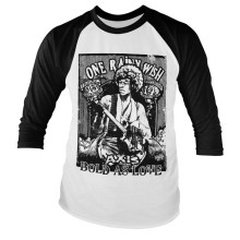 Jimi Hendrix - Bold As Love Baseball Long Sleeve Shirt, Farbe: Schwarz/Weiß