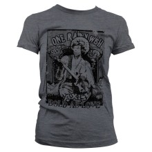 Jimi Hendrix - Bold As Love Girly Tee T-Shirt, Farbe: Dunkelgrau