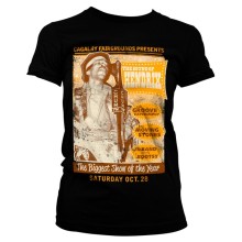 The Sound Of Hendrix Poster Girly Tee T-Shirt, Farbe: noir
