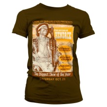The Sound Of Hendrix Poster Girly Tee T-Shirt, Farbe: Braun