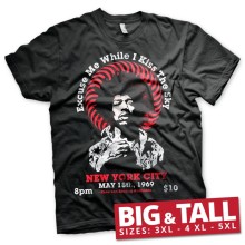 Jimi Hendrix - Live In New York Big & Tall T-Shirt, Farbe: negro