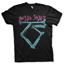 Twisted Sister Washed Logo T-Shirt, Farbe: negro