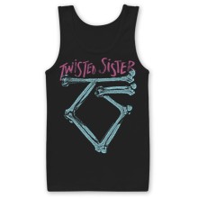 Twisted Sister Washed Logo Tank Top, Farbe: black