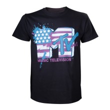 MTV T-Shirt American Logo, Farbe: Schwarz