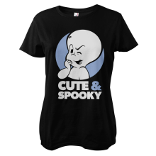 Casper - Cute & Spooky Girly Tee Frauen T-Shirt, Farbe: negro