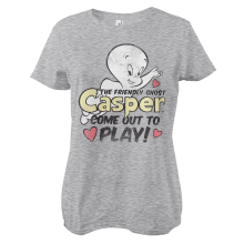 Casper - Come Out And Play Girly Tee Frauen T-Shirt, Farbe: Grau