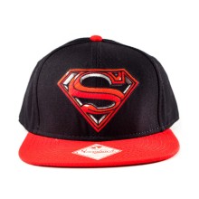 Superman Baseball Cap Snapback Cap Mütze hat, Farbe: Schwarz/Rot