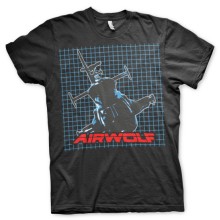Airwolf Pattern T-Shirt, Farbe: black