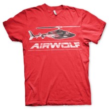 Airwolf Chopper Distressed T-Shirt, Farbe: Rot
