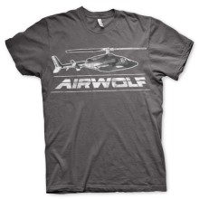 Airwolf Chopper Distressed T-Shirt, Farbe: Dunkelgrau