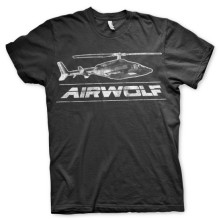 Airwolf Chopper Distressed T-Shirt, Farbe: nero
