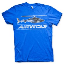 Airwolf Chopper Distressed T-Shirt, Farbe: Blau