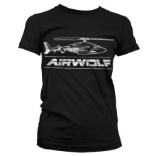 Airwolf Chopper Distressed Girly T-Shirt, Farbe: nero