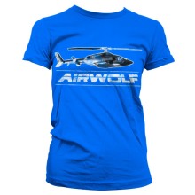 Airwolf Chopper Distressed Girly T-Shirt, Farbe: Blau