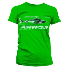 Airwolf Chopper Distressed Girly T-Shirt, Farbe: Grün