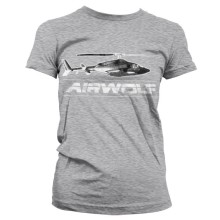 Airwolf Chopper Distressed Girly T-Shirt, Farbe: Grau