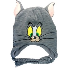 Tom und Jerry - Mütze Beanie Tom Hat, Farbe: Grau