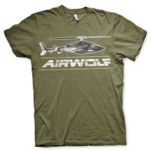 Airwolf Chopper Distressed T-Shirt, Farbe: Oliv