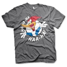 Woody Woodpecker Ha-Ha-Ha Haa-Ha T-Shirt Tee, Farbe: Dunkelgrau