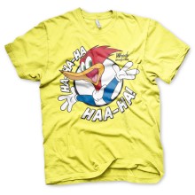 Woody Woodpecker Ha-Ha-Ha Haa-Ha T-Shirt Tee, Farbe: Gelb