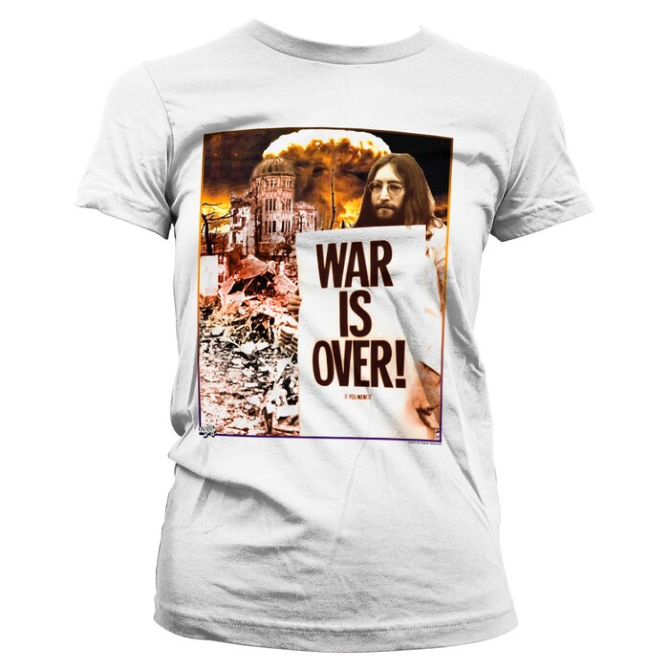 John Lennon - War Is Over Girly Tee T-Shirt