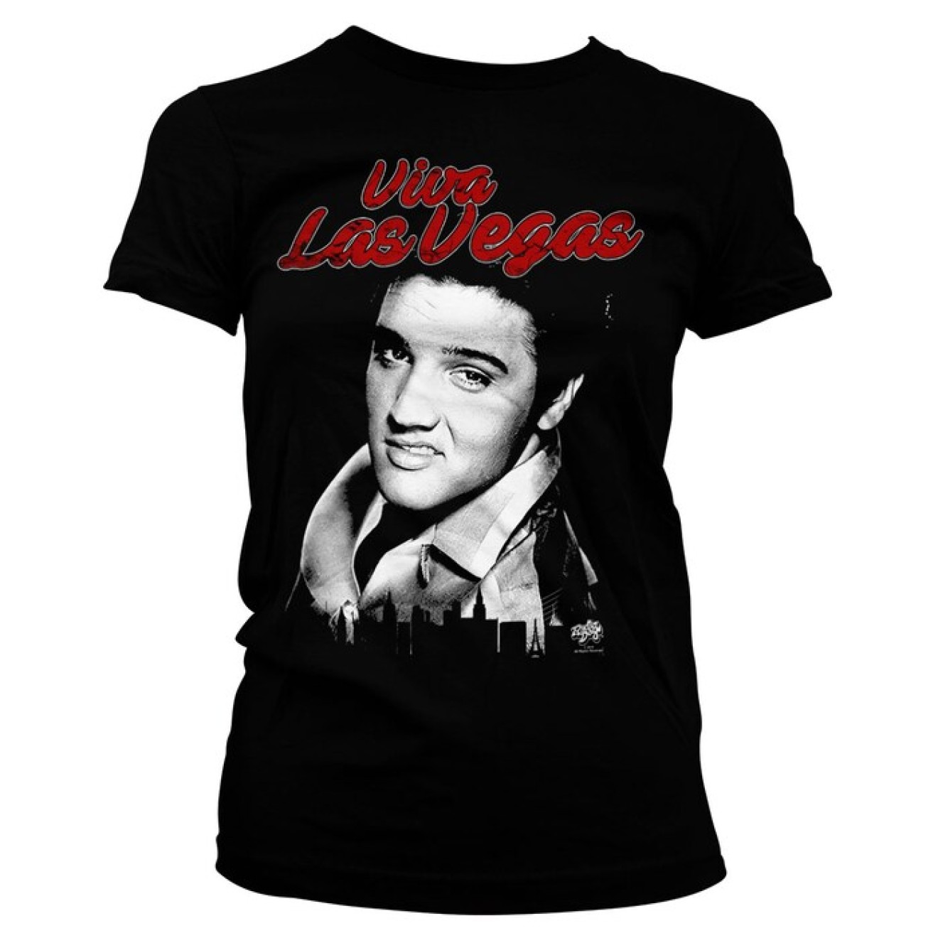 Elvis - Viva Las Vegas Girly Tee T-Shirt