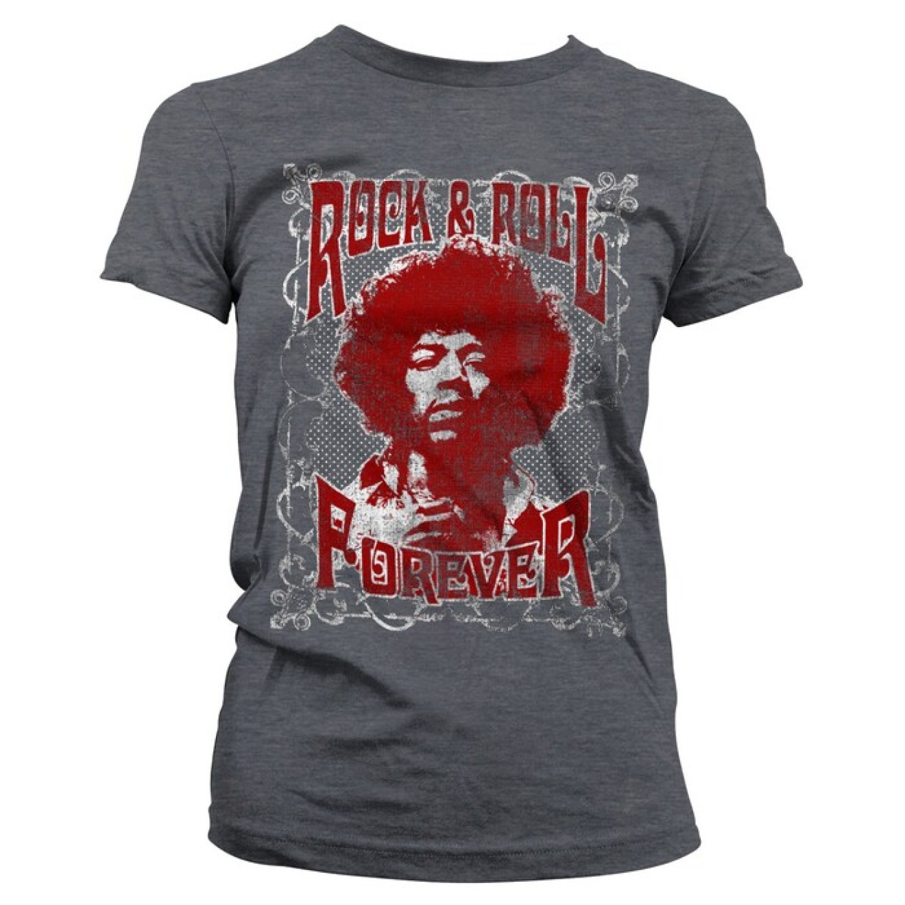 Jimi Hendrix - Rock 'n Roll Forever Girly Tee T-Shirt