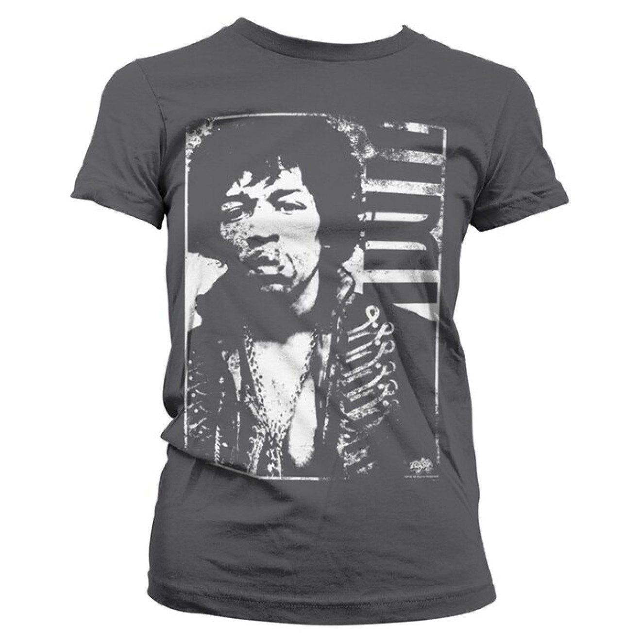 Jimi Hendrix Distressed Girly Tee T-Shirt