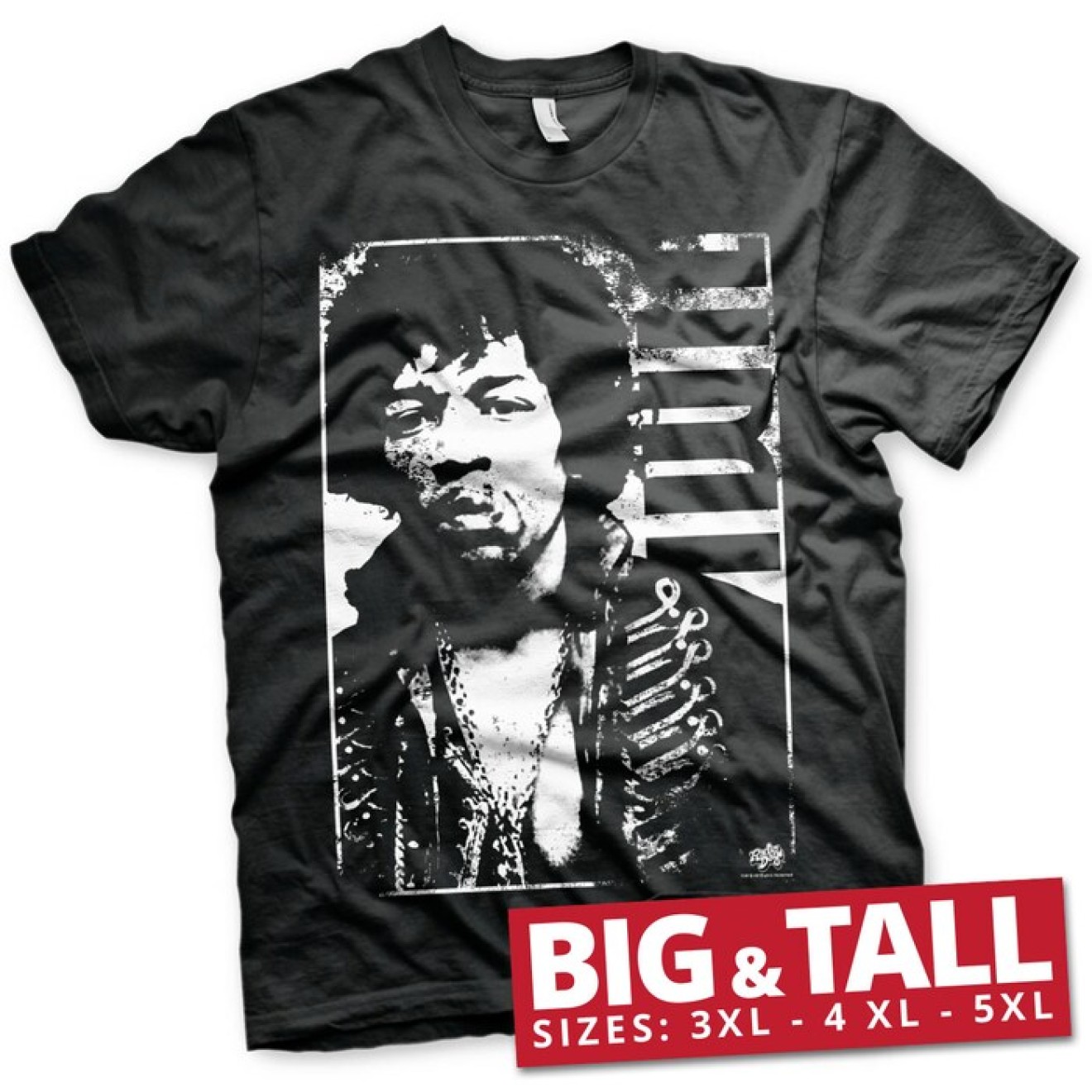 Jimi Hendrix Distressed Big & Tall T-Shirt