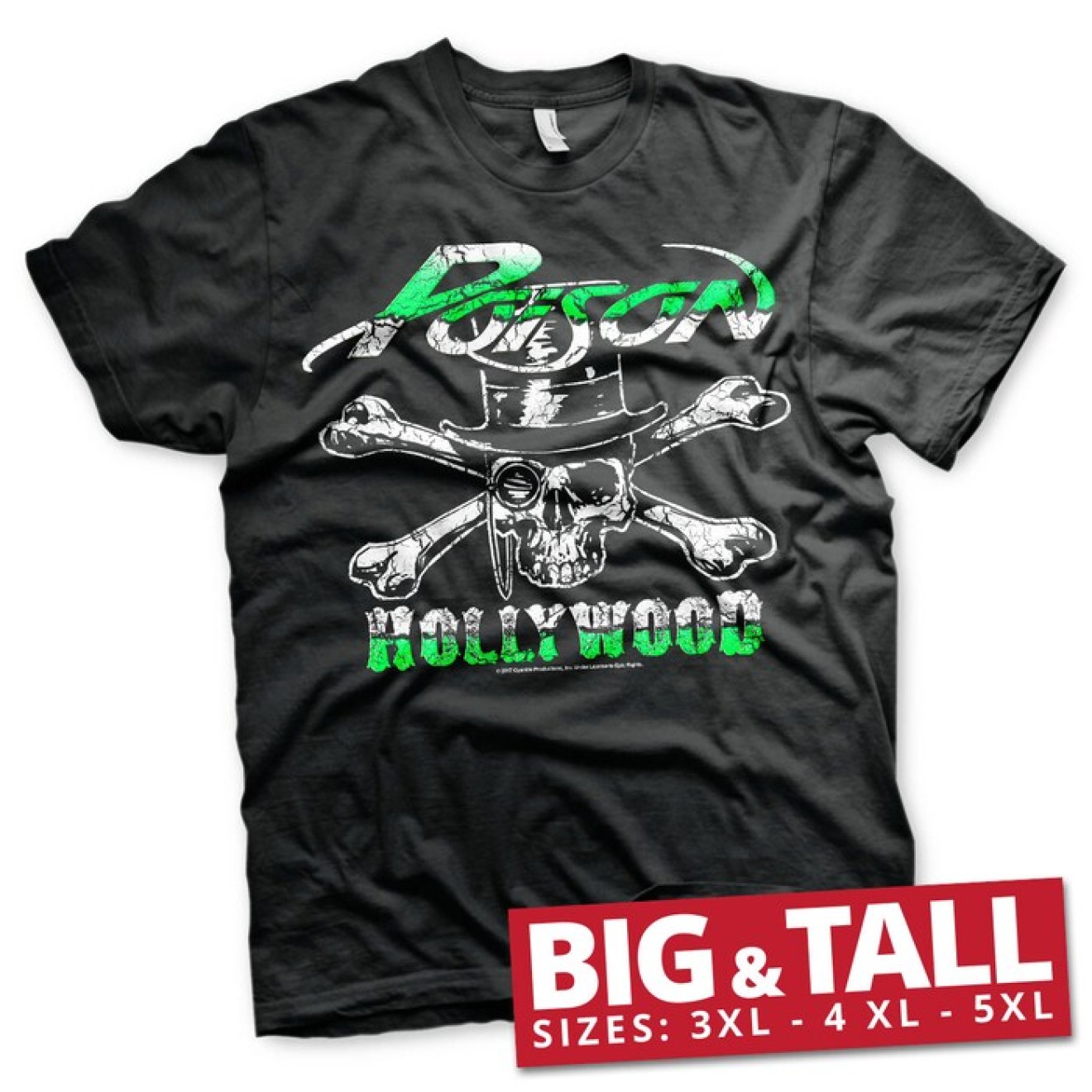 Poison - Hollywood Skull Big & Tall T-Shirt