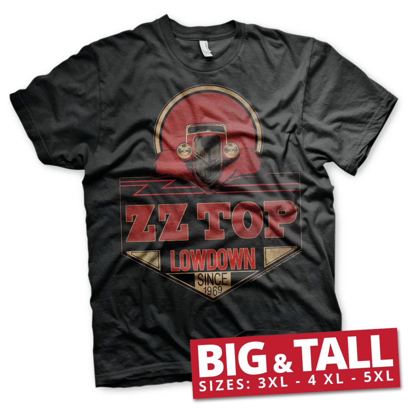 ZZ-Top - Lowdown Since 1969 Big & Tall T-Shirt Große Größen