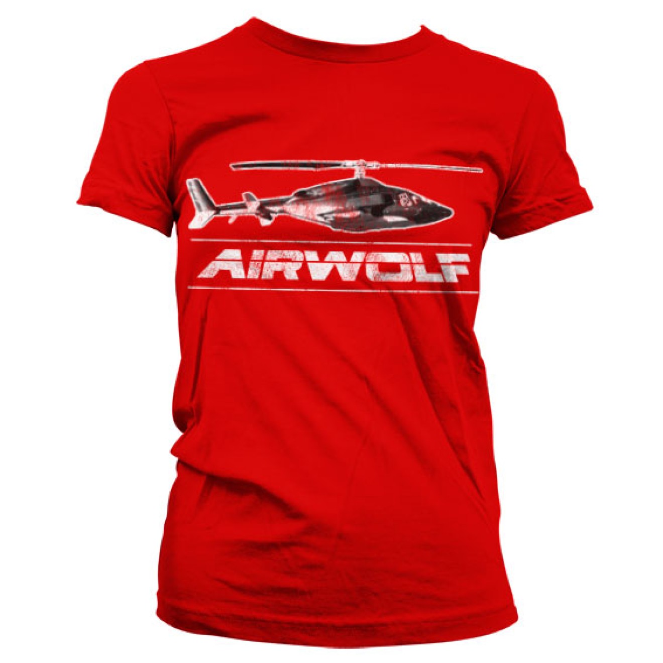 Airwolf Chopper Distressed Girly T-Shirt