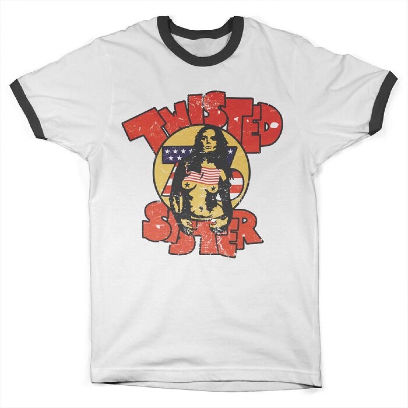 Twisted Sister - Topless 76´ Ringer T-Shirt Tee