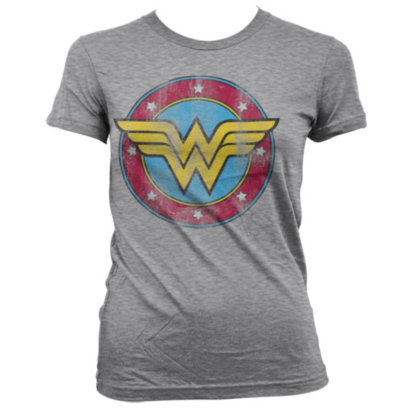 DC Comics - Wonder Woman Distressed Logo Girly T-Shirt