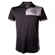 Jack Daniels Polo Shirt Grey Patch with logo